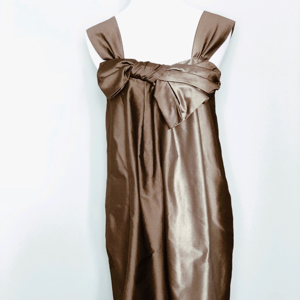 French Connection Metallic Bow Dress